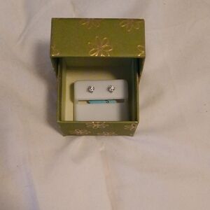 Elegant Moisinite Silver Stud Earrings